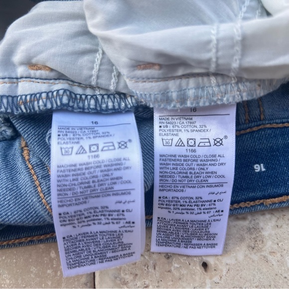 Set of 4 Old Navy Black and Blue Denim Girls Short Size 16 Stretch Summer - Picture 12 of 14